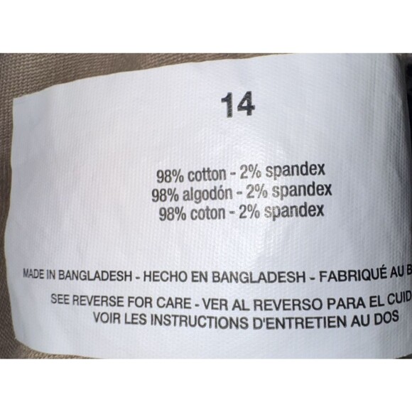 G.H. Bass & Co Womens Chino Ankle Pants Size 14 Brown Casual Cropped Straight - Picture 7 of 12